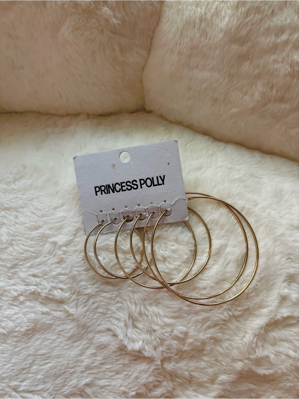 Princess Polly Multi Pack Hoop earrings golden large big